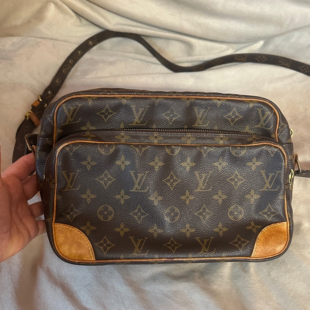 Louis Vuitton Brown and Tan Monogram Shoulder Bag
